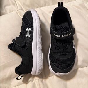 Under Armour Black and White Kids Shoes